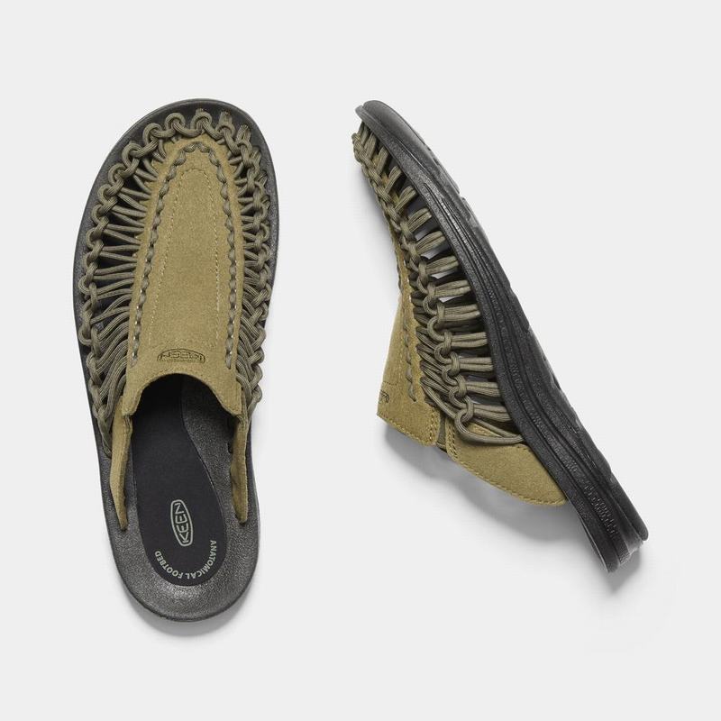 Keen Uneek Mens Uneek Slide Olive Sale (4590-SREHT)